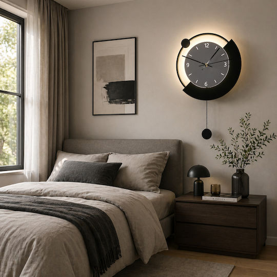 Alista Home Ceas de Perete Negru Ø30cm