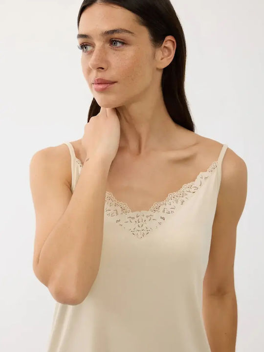 GoldenBay Summer Women's Beige Pyjama Set