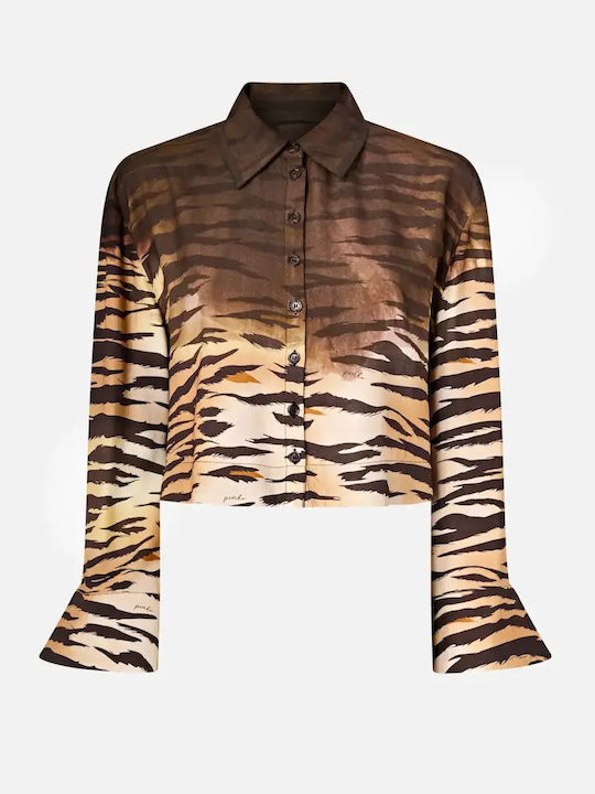Camicia Μακρυμάνικο Γυναικείο Πουκάμισο Brown