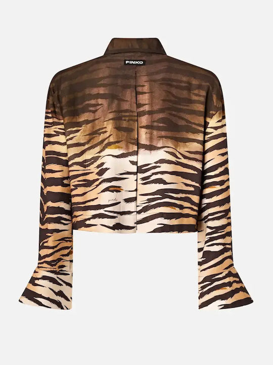 Camicia Μακρυμάνικο Γυναικείο Πουκάμισο Brown