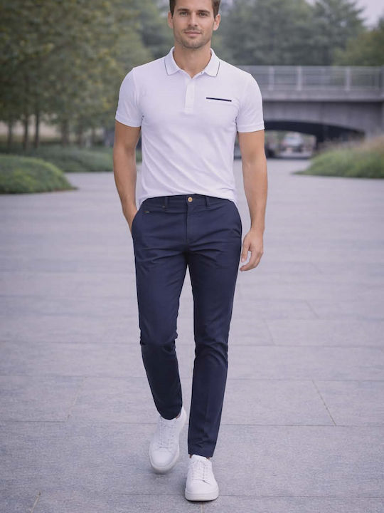 Παντελόνι Chino σε Slim Εφαρμογή Μπλε