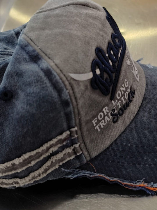 Jockey Cap Black Rebel Blue
