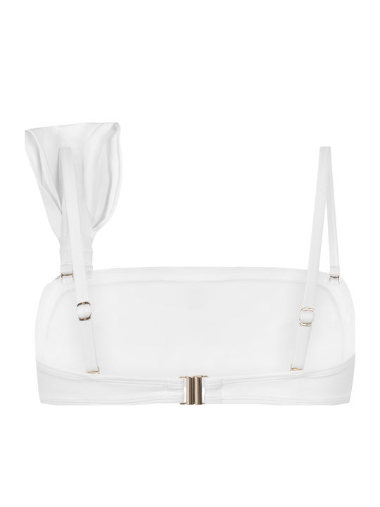 Strapless Bikini Top με Ενίσχυση Λευκό