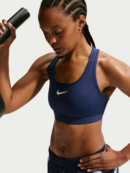 Dri-Fit Swoosh Women's Athletic Sports Bra Midnight Navy with Lining
