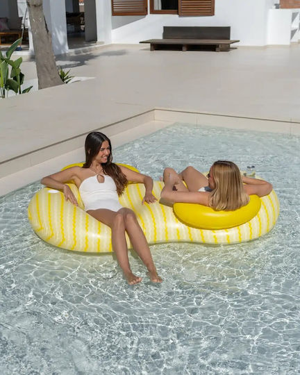 Flamingueo Φουσκωτό Θαλάσσης Donut Κίτρινο 190x115cm