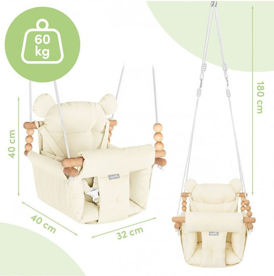 MalPlay Aufhängige Stoff Kinder Schaukel 40x40x32cm Beiges
