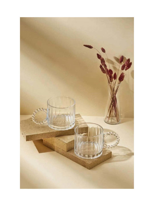 SteweHome Κούπα Γυάλινη Καφέ 325ml 2τμχ