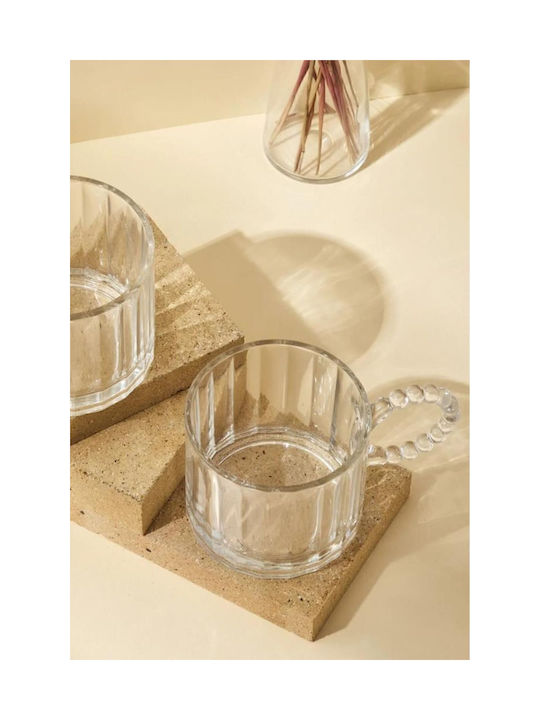 SteweHome Κούπα Γυάλινη Καφέ 325ml 2τμχ