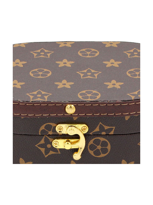 Keskor Kunststoff Aufbewahrungsbox mit Deckel Braune 19x12x10cm