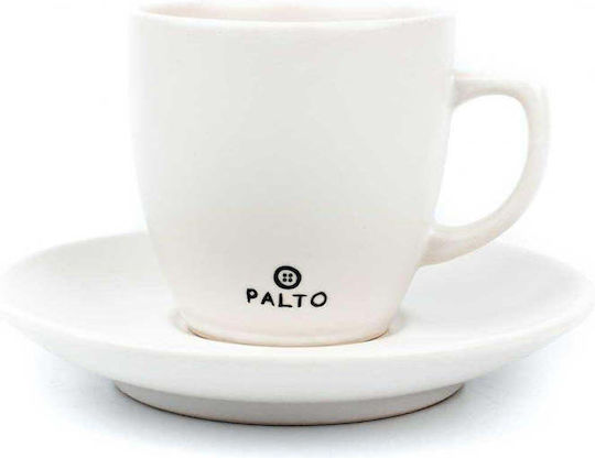 SteweHome Set Ceramic Beige Coffee Cups 85ml 2 Pieces
