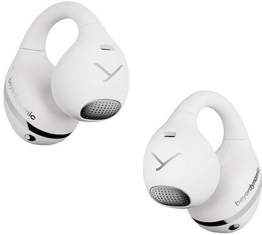 BeyerDynamic Amiron Zero Open Ear Handsfree Bluetooth Căști cu Rezistență la Transpirație și Husă de Încărcare Albe