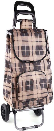 Stoff Einkaufswagen Klappbar Mehrfarbig 90x34cm
