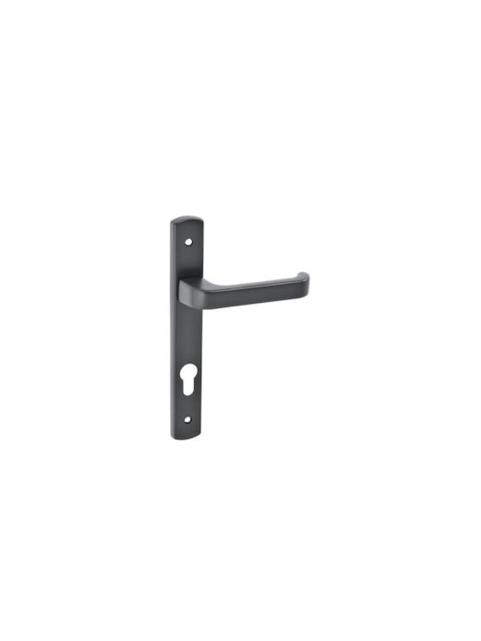 Best Design Front Door Lever with Plate Matt