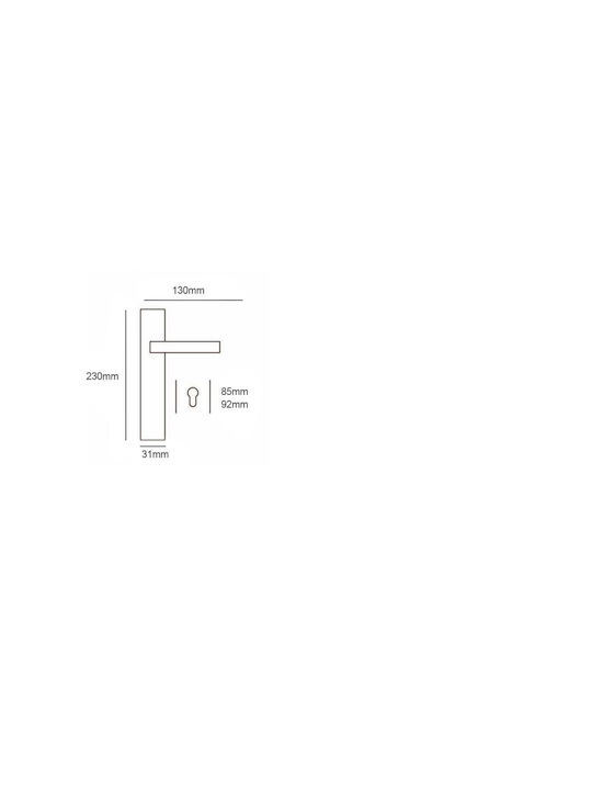 Best Design Front Door Lever with Plate Matt Nickel
