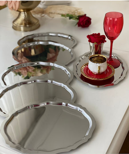 SteweHome Tavă Decorativă Metalică Ovală 20x25cm 6 Bucăți