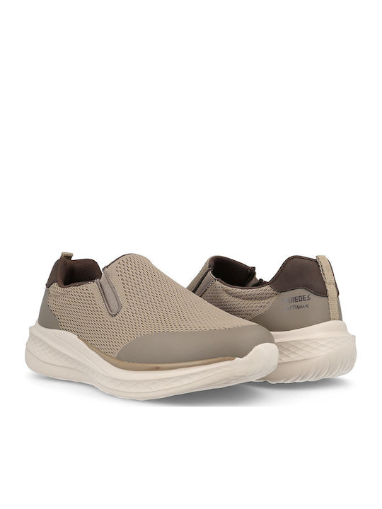 Ανατομικά Πάνινα Ανδρικά Slip-On Μπεζ