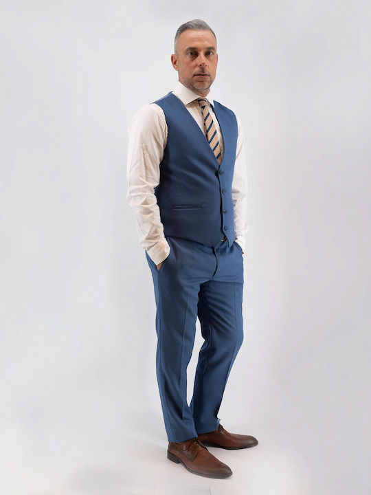 Men's Suit with Vest Blue Navy