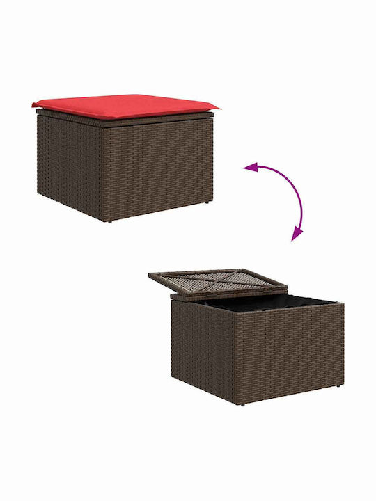 vidaXL Garten- und Outdoor-Möbelsets Typsatz für Wohnbereich 8 Stück Kaffee mit Kissen