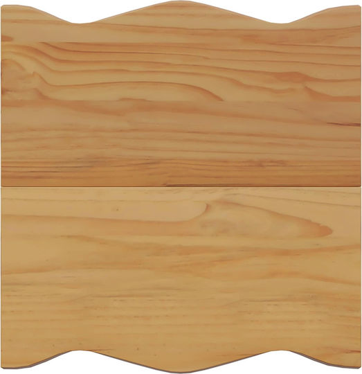 Square Solid Wood Side Table from Solid Wood Black 50x50x45.5 cm