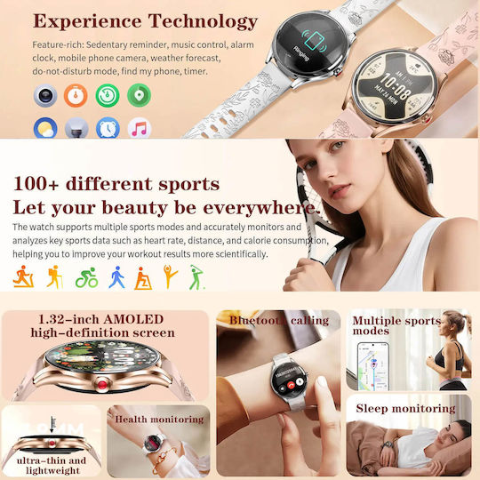 Smartwatch Microwear H03 Pink Silicone