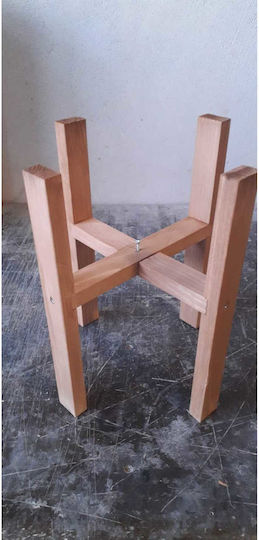 SteweHome Βάση Γλάστρας Ξύλινη Καφέ 40x40εκ.