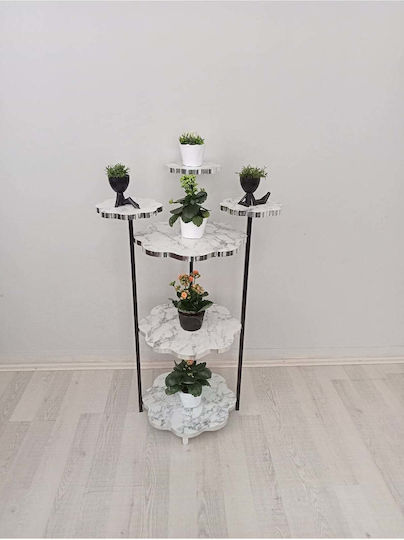 SteweHome Suport Pentru Plante Din Marmură Alb 40x40cm