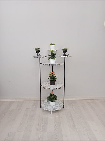 SteweHome Suport Pentru Plante Din Marmură Alb 40x40cm
