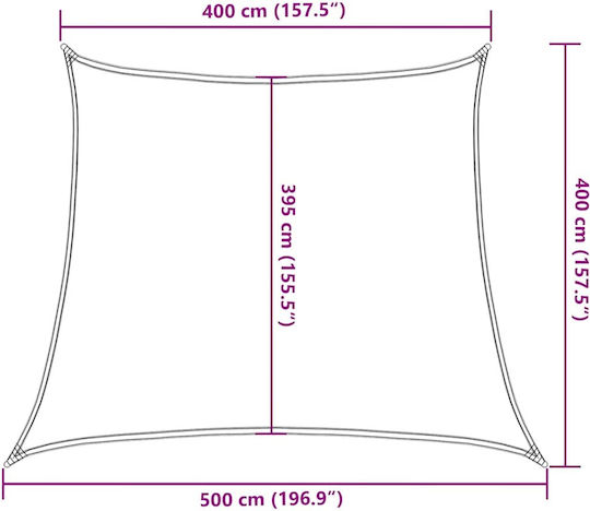 vidaXL Trapezförmiges Netz / Schattengewebe Grün 4x5x4m 160g/m²