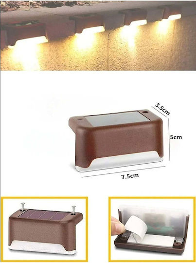 SteweHome Set of 4 Solar Lights 5W with Photocell 7.5x4x5cm
