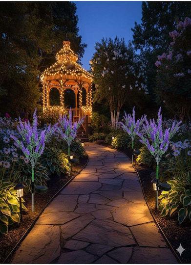 SteweHome Spiked Solar Flowerpot Light with Photocell