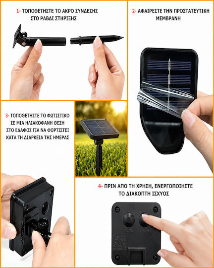 SteweHome Set 2 Solarleuchten Warmes Weiß mit Fotowiderstand