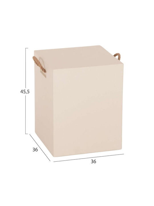Scaun De Exterior Tip Bar Din Beton Bej 36x36x45cm