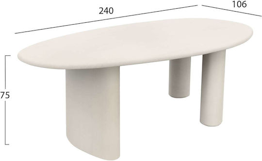 Τραπεζαρίας Μπεζ 240x100x75εκ. Τραπεζαρίας Μπεζ 240x100x75εκ.
