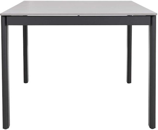Dining Room Table with Stone Surface Grey 220x100x76cm