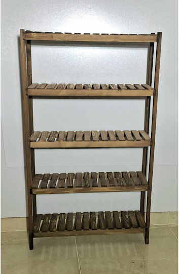 Stewehome Decorative Organizer Wood Classic Style Flowers Shoes Brown