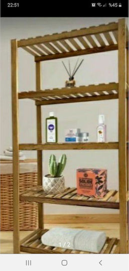 Stewehome Decorative Organizer Wood Classic Style Flowers Shoes Brown