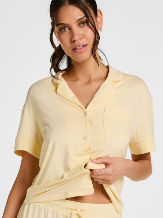Hunkemöller Summer Women's Pyjama Set Yellow Jersey Essential