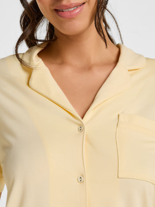 Hunkemöller Summer Women's Pyjama Set Yellow Jersey Essential