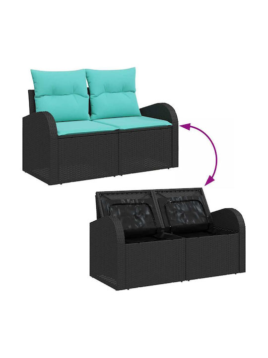 Three-Seater Outdoor Rattan Sofa With Cushions