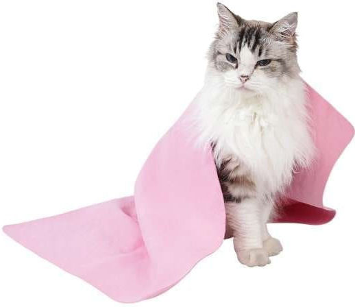 M-pets Absorbent Quick-Dry Towel for Dog and Cat Pink Bubble 64×43cm