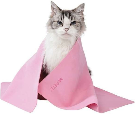 M-pets Absorbent Quick-Dry Towel for Dog and Cat Pink Bubble 64×43cm