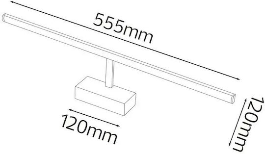 Horoz Electric Wandleuchte Badezimmer mit Integrierter LED Schwarz Horoz Electric Wandleuchte Badezimmer mit Integrierter LED Schwarz