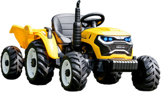 Tractor Electric 12 Volți Galben pentru 9+ Ani