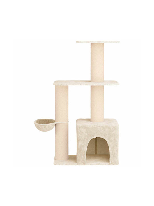 vidaXL Scratching Post Cat Tree Beige 87x43x133cm