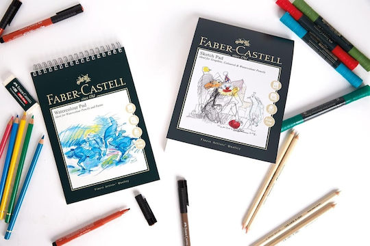 Faber Castell Watercolour Pad A5 Spiral 300gsm 10 Sheets Wd793116 5022510793116