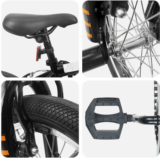vidaXL 16" Kinderfahrrad BMX Schwarz