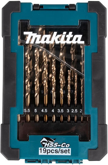 Makita Bohrmaschinen Set 19 Cobaltium Bohrmaterial