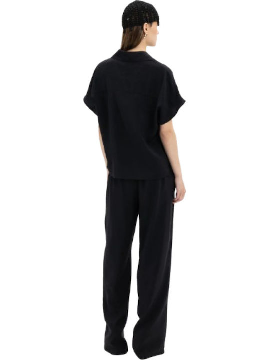 Short Sleeve Women's Shirt Black