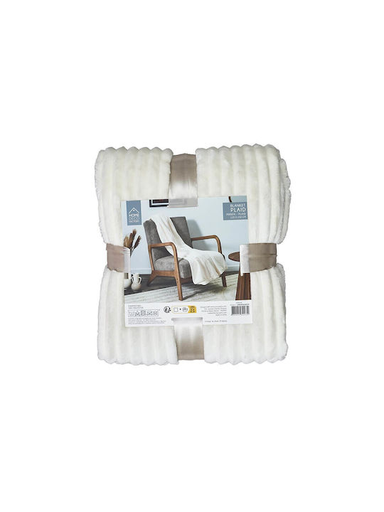 The Home Deco Factory Armchair Throw 120x150cm White