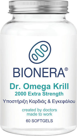 Bionera Dr. Omega Krill 2000mg Supplement for Healthy Skin 2 Capsules 60 Softgels